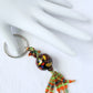 Green & Orange Beaded Keychain - Juicybeads Jewelry