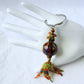 Green & Orange Beaded Keychain - Juicybeads Jewelry