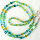 Green & Yellow Beaded Eyeglass Chain - Juicybeads Jewelry