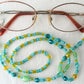Green & Yellow Beaded Eyeglass Chain - Juicybeads Jewelry