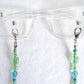 Green & Yellow Beaded Eyeglass Chain - Juicybeads Jewelry
