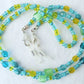 Green & Yellow Beaded Eyeglass Chain - Juicybeads Jewelry