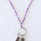 Lavender Purple Beaded Lanyard - Juicybeads Jewelry