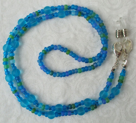 Light Blue Beaded Eyeglass Chain Juicybeads Jewelry