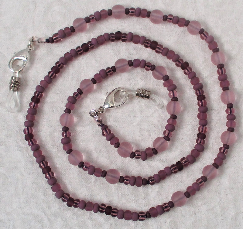 Light Purple Beaded Eyeglass Chain - juicybeads jewelry