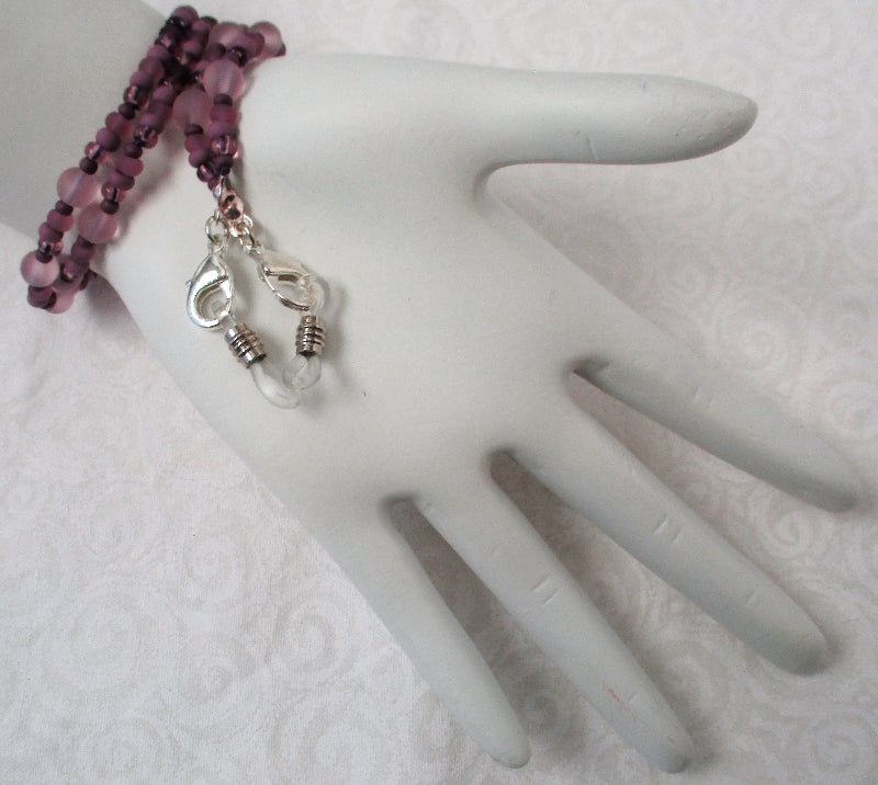 Light Purple Beaded Eyeglass Chain - juicybeads jewelry