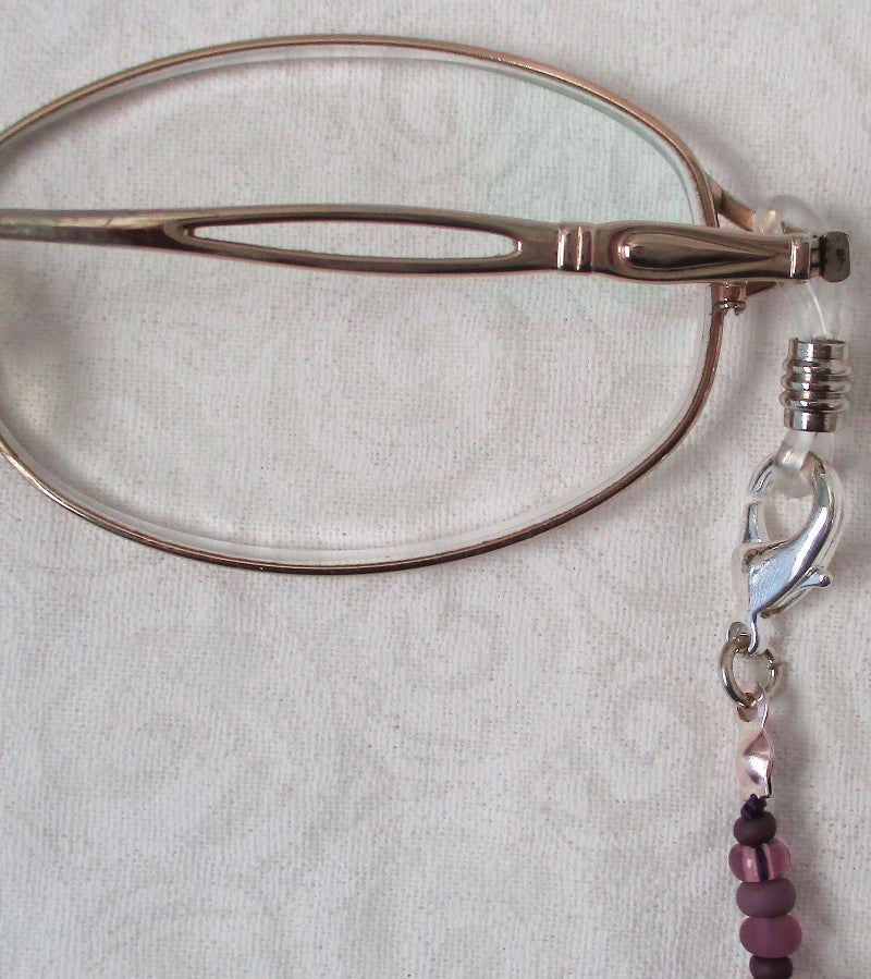 Light Purple Beaded Eyeglass Chain - juicybeads jewelry