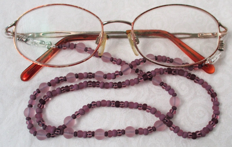 Light Purple Beaded Eyeglass Chain - juicybeads jewelry