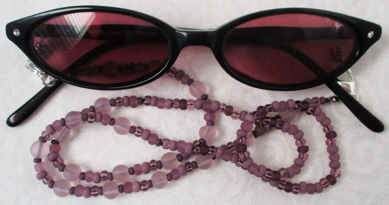 Light Purple Beaded Eyeglass Chain - juicybeads jewelry