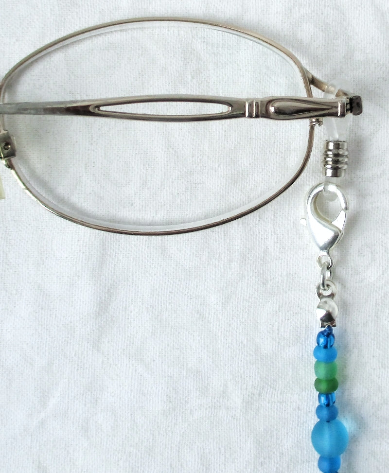 Light Blue Beaded Glasses Chain - Juicybeads Jewelry