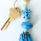 Light Blue Beaded Keychain - Juicybeads Jewelry