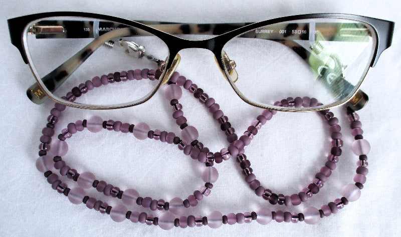 Light Purple Beaded Eyeglass Chain - juicybeads jewelry