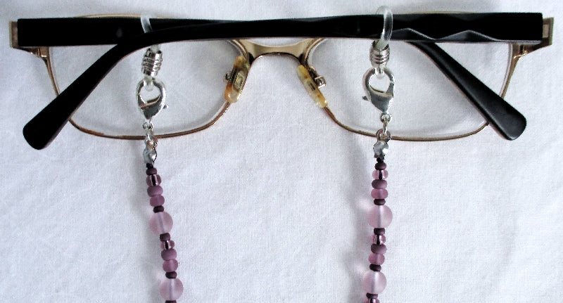 Light Purple Beaded Eyeglass Chain - juicybeads jewelry
