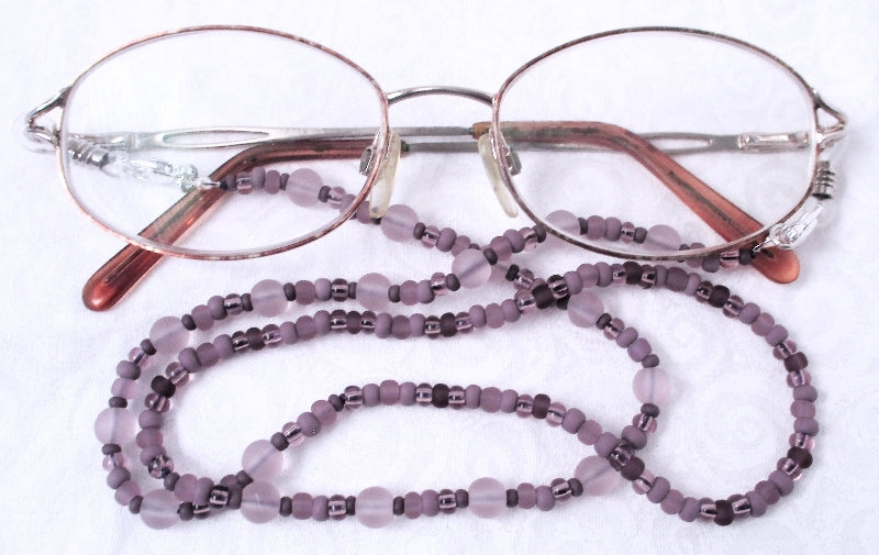 Light Purple Beaded Eyeglass Chain - juicybeads jewelry