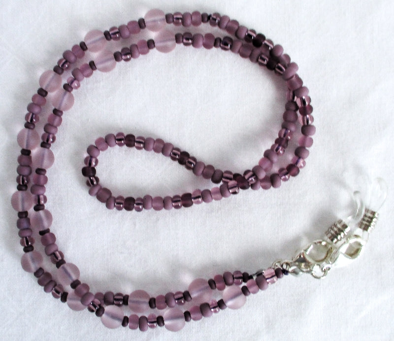 Light Purple Beaded Eyeglass Chain - juicybeads jewelry
