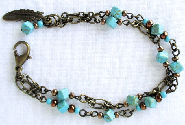 Magnesite Chain Bracelet - Juicybeads Jewelry