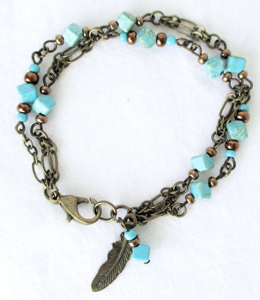 Magnesite Chain Bracelet - Juicybeads Jewelry