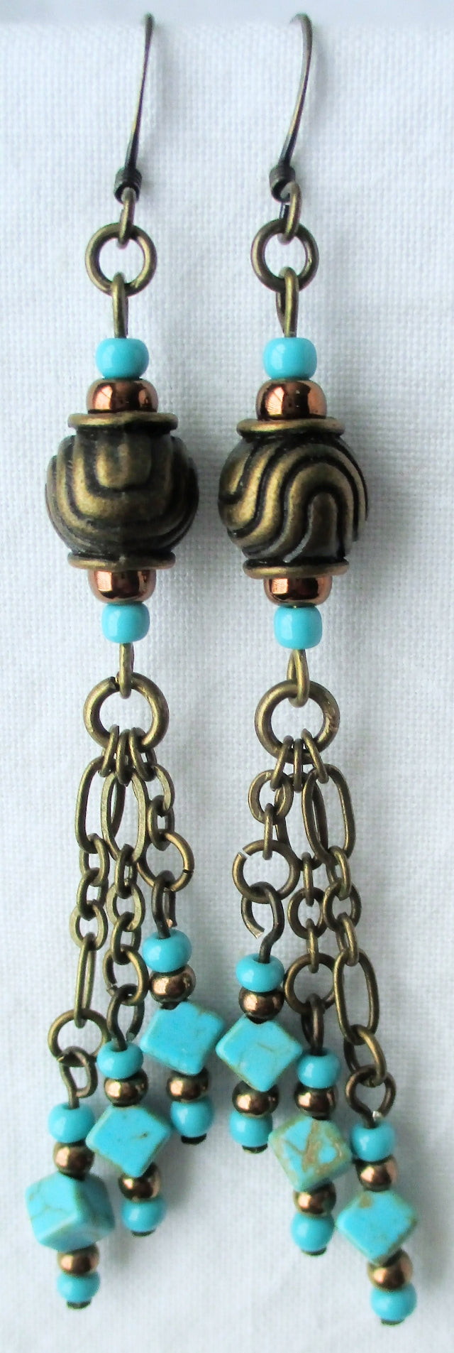Magnesite Chain Earrings - Juicybeads Jewelry