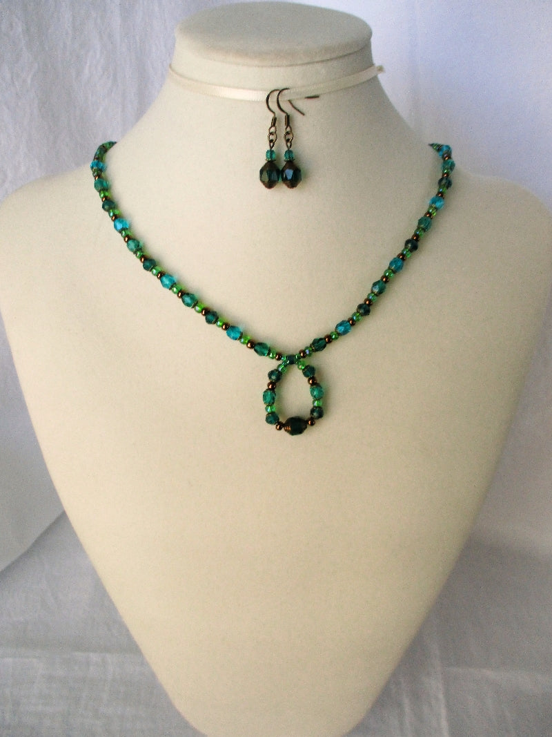 Mixed Green Beaded Necklace - Juicybeads Jewelry