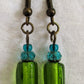 Mixed Green Dangle Earrings - Juicybeads Jewelry