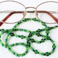 Mixed green beaded eyeglass chain - juicybeads jewelry