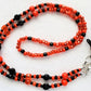 Mixed Orange Black Beaded Eyeglass Chain - Juicybeads Jewelry
