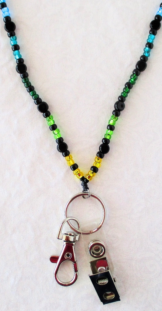 multicolor beaded lanyard - juicybeads jewelry