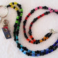 multicolor beaded lanyard - juicybeads jewelry