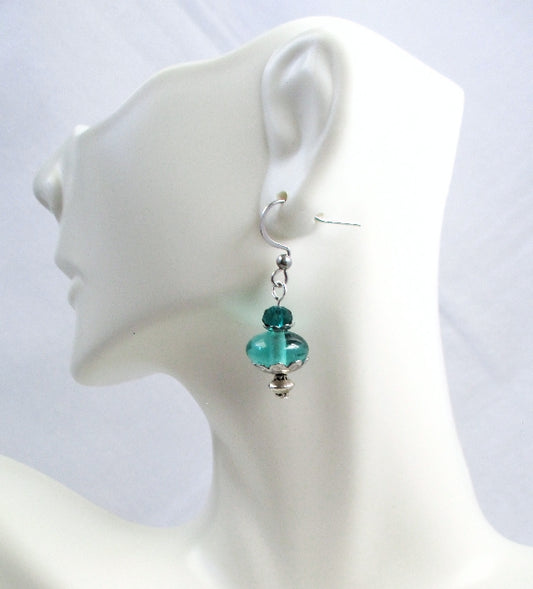 Ocean Green Dangle Earrings - Juicybeads Jewelry
