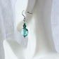 ocean green square earrings - juicybeads jewelry