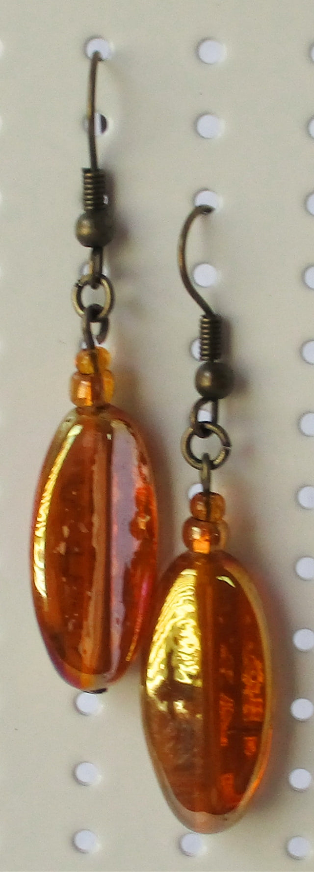 Orange Drop Earrings - Juicybeads Jewelry