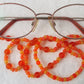 Orange Yellow Beaded Eyeglass Chain - Juicybeads Jewelry