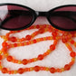 Orange Yellow Beaded Eyeglass Chain - Juicybeads Jewelry