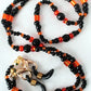 Black & Orange Beaded Eyeglass Chain - Juicybeads Jewelry