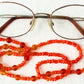 Orange Mix Beaded Eyeglass Chain - juicybeads jewelry
