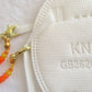 orange yellow beaded eyeglass chain - juicybeads jewelry