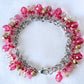 Pink Beaded Cluster Bracelet - Juicybeads  Jewelry