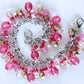 Pink Beaded Cluster Bracelet - Juicybeads  Jewelry