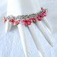 Pink Beaded Cluster Bracelet - Juicybeads  Jewelry