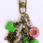 Pink Floral Beaded Purse Charm - Juicybeads Jewelry