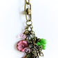 Pink Floral Beaded Purse Charm - Juicybeads Jewelry