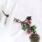 Pink Floral Beaded Purse Charm - Juicybeads Jewelry
