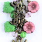 Pink Floral Beaded Purse Charm - Juicybeads Jewelry