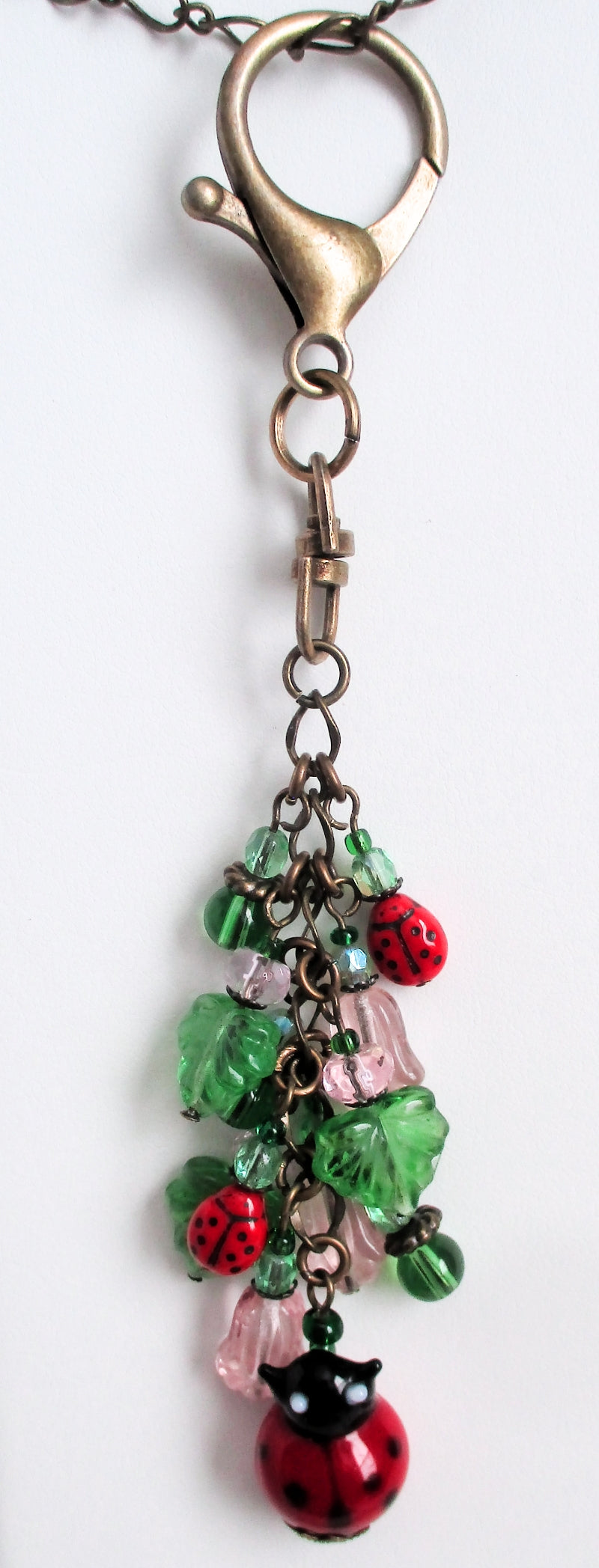 Pink Flower Beaded Purse Charm - Juicybeads Jewelry