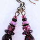 Plum Purple Beaded Earrings - Juicybeads Jewelry