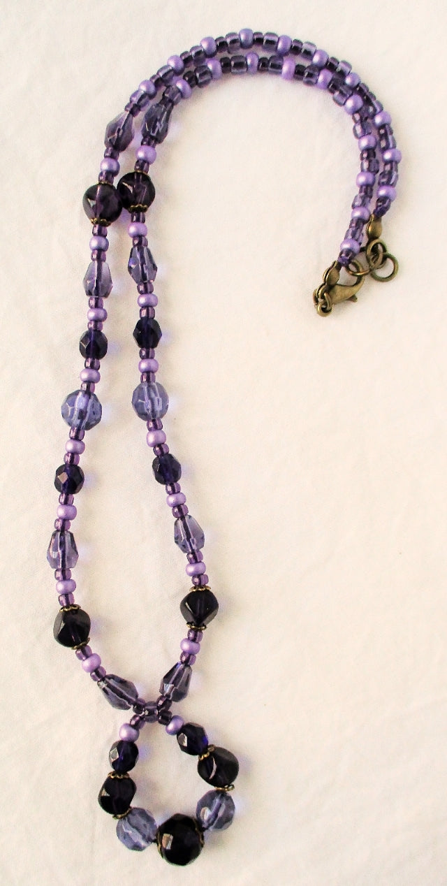 Purple Beaded Necklace - Juicybeads Jewelry