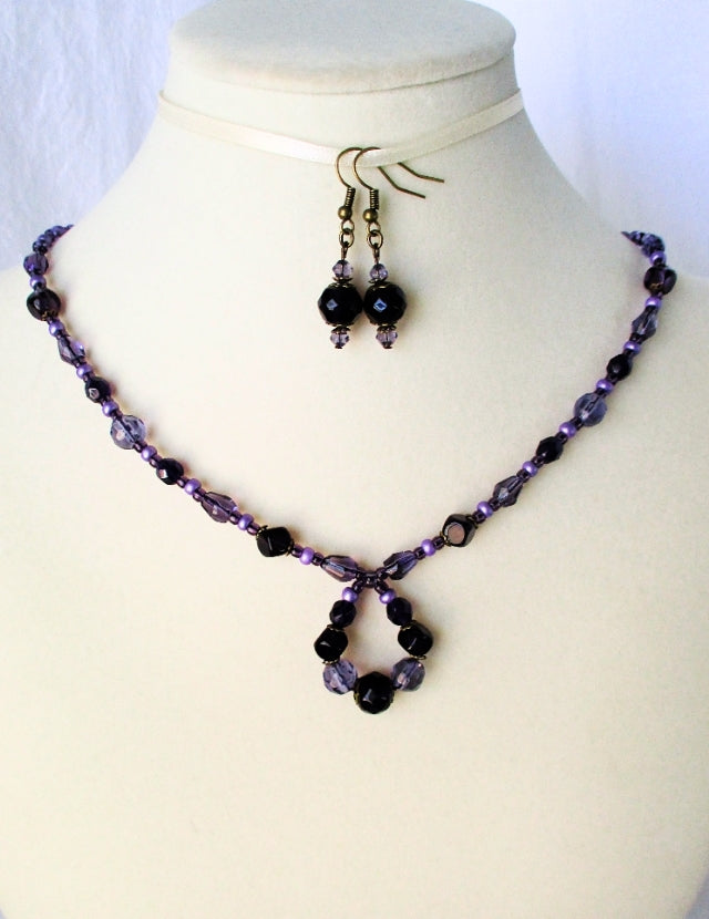 Purple Beaded Necklace - Juicybeads Jewelry
