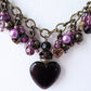 purple beaded cluster necklace - Juicybeads Jewelry