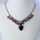 purple beaded cluster necklace - Juicybeads Jewelry