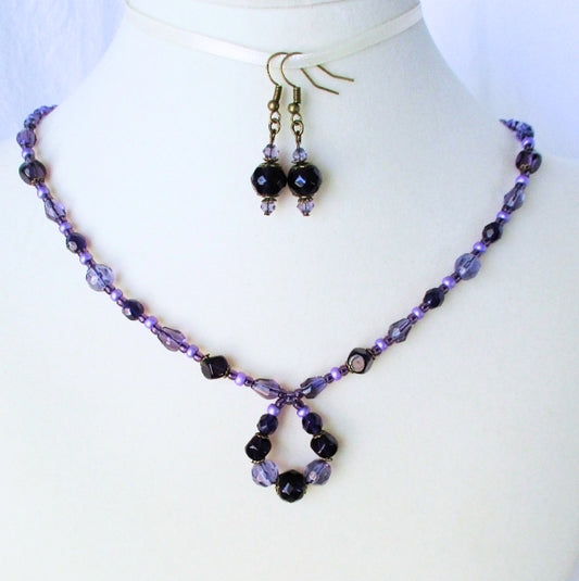 Purple Beaded Necklace - Juicybeads Jewelry